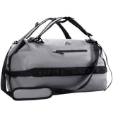 Haimont 60L Waterproof Duffel Bag with Backpack Strap, Men Women Duffel Backpack Camping Travel Paddle Gear Bag, Light Gray