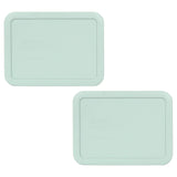 Pyrex 7210-PC 3 Cup Muddy Aqua Food Storage Replacement Lids (2-Pack) - Made in USA