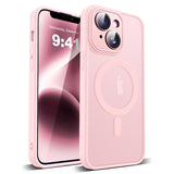 YEMORAN Compatible with iPhone 14 Case with Built-in Camera Lens Protectors Translucent Magnetic iPhone 14 Phone Case 6.1 [Compa
