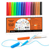 Shuttle Art Ultra Fine Dry Erase Markers, 15 Colors Whiteboard Markers with Erase, Dry Erase Markers Perfect For Writing on Whit