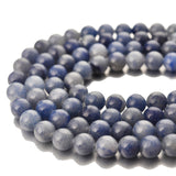 Asingeloo 8mm Natural Blue Aventurine Gemstone Beads Round Loose Stone Beads for Jewellery Making 15/Strand (Blue Aventurine,8mm