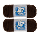 Hobby Lobby I Love This Yarn - 4 Medium 100% Acrylic Yarn for Crocheting & Knitting Blankets, Hats & Accessories, Set of 2, 220 