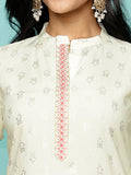 Rangita Off White Rayon Calf Length Embroidered Straight Kurti For Women | Kurta For Women_Xl