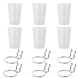6 Sets Pegboard Hooks with Pegboard Cups, Ring Style Pegboard Bins with Rings, Pegboard Cup Holder Accessories for Organizing St