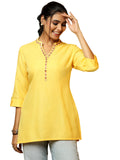 Libas Women'S Viscose Rayon Straight Kurtis (29287I_Mustard