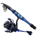Sougayilang Spinning Fishing Rod Reel Combos,Portable Telescopic Fishing Pole,12+1 Ultra Smooth Spinning reels for Travel Saltwa