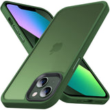 Anqrp Designed for iPhone 13 Mini Case Green [Support Wireless Charging], [Silky Touch] Soft Silicone Slim Anti-Scratch Phone Ca