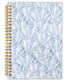 Locomiss Blue Seashell Spiral Notebook Journal, Blue Coastal Beach Journal