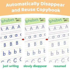 5 PCS Grooved Writing Books for Kids Children Reusable Magic Practice Copy Book Writing Workbook Magic Ink Copy Books for Presch