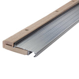 MD Building Products 76281 49/16 in. x 11/8 in. x 73 in. Silver Adjustable Aluminum & Hardwood Threshold