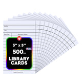 Hygloss Library Checkout Cards for Traditional Book Pockets and Classroom Organization - Vintage Style White Due Date Tracking, 3x5 Inch, 500 Pack