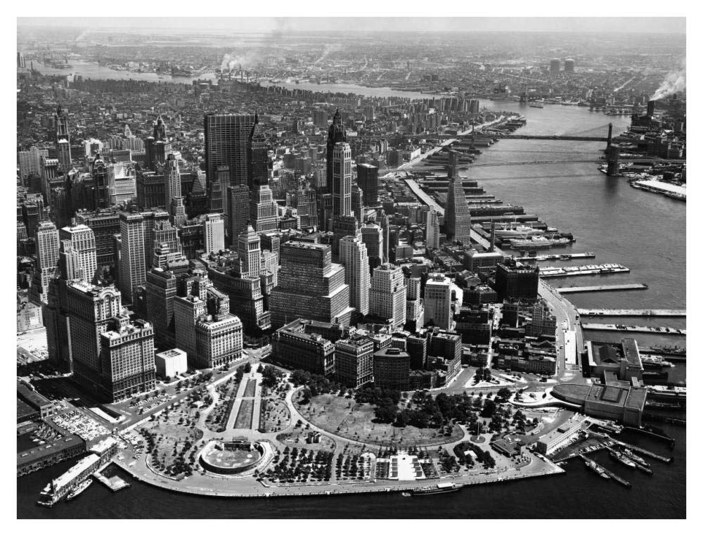 Aerial View Of Manhattan-Paper Art-42,,X32,,