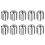 HARFINGTON 10pcs Thread Repair Inserts M8 x 1.25 Male to M4 x 0.7 Female Thread 10mm Long Stainless Steel Reducing Nuts Metric S
