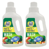 Fit Organic Soaker Produce Wash USDA Certified Organic & Kosher Fruit and Vegetable Cleaner Removes Surface Contaminants F