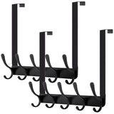WEBI Over The Door Hooks for Hanging,Door Hanger,Over The Door Towel Rack Coat Rack Towel Hanger for Coats,Clothes,Bathroom,Blac