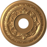 Ekena Millwork CMP16BABGL Baltimore Thermoformed PVC Ceiling Medallion (Fits Canopies up to 6 1/2), 16OD x 3 1/2ID x 1P, Bright 