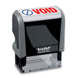 Trodat Stamp 4912 Office Printy with English Text Void Self Inking, Red and Blue Ink, Impression Size 3/4 x 17/8