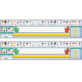 North Star Teacher Resources Adhesive Primary Traditional Manuscript Desk Plates, 17.5 x 4, 36 Per Pack, 2 Packs