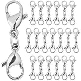 20pcs Double Lobster Claw Clasp Extenders for Necklaces and Bracelets, 1 Inch Stainless Steel Double End Connector for DIY Jewel