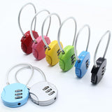 Hitefu 8PCS 3 Digit Combination Locks, Small Cable Locks Waterproof Padlock with Wire Rope, Outdoor Number Combo Locks for Locke