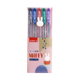 DongA Miffy Bunny Gel Ink Scented Rollerball Pens, 0.5mm (Set of 5)