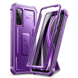 Dexnor for Samsung Galaxy S20 FE Case, [Built in Screen Protector and Kickstand] Heavy Duty Military Grade Protection Shockproof