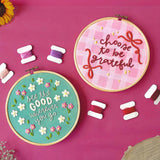Knot Your Type The Kindness Quote Diy Embroidery Kit For Beginners | Hand Embroidery Kit With Complete Stitching Materials | Cre