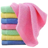 iMoloovi Bamboo Microfiber Cleaning Cloth, 10 Pack Dish Towels for Washing Dishes, 10.2inchX10.2inch/ 26cmX26cm Quick Dry Dish Rags, R