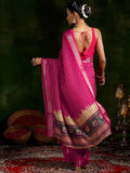 Libas Women'S Silk Blend Saree (16058R_Pink)