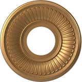 Ekena Millwork CMP10BEBGL Berkshire Thermoformed PVC Ceiling Medallion (Fits Canopies up to 4 1/2), 10OD x 3 1/2ID x 3/4P, Brigh