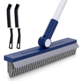 IVYROLL Grout Brush with Long Handle, Grout Cleaner Brush for Tile Floors, Stiff Bristles for Crevice, Tile Line, Shower, Kitche