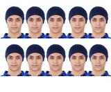 Pride Apparel Pure Cotton Helmet Skull Caps For Men And Women (10, Blue)