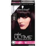 Schwarzkopf Color Ultime Hair Color, 1.3 Black Cherry, 1 Application - Permanent Black Hair Dye for Vivid Color Intensity and Fa