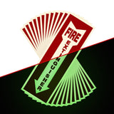 Fire Extinguisher Signs,Safety Sign Sticker glow in the dark 12 Pack 4 X 12 Durable Self Adhesive, Waterproof and UV Protected,f