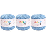 golo 3 Balls Crochet Thread Size 10 Crochet Yarn for Hand Knitting 305