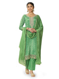 Libas Women'S Silk Blend Kurta Sets (99447_Green_Xl)