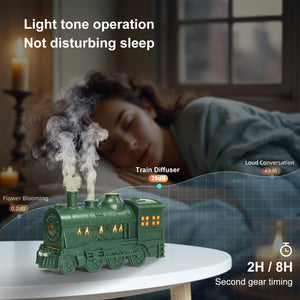 HIROGA Train Diffuser 300ml, Aromatherapy Cool Mist Ultrasonic Aroma Train Diffuser with Remote Control 2 Light 2 Mist Mode Auto