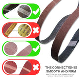 1/2 x 18 Inch 80 Grit Sanding Belt | Premium Aluminum Oxide Sanding Belt | Premium Sander Sandpaper - 24 Pack