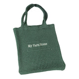 Zoomella Women Crochet Bag Satchel Trendy Beach Tote Bag For Outdoor Picnic Traveling Green