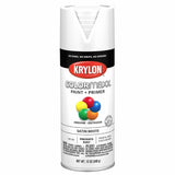 Krylon K05577007 COLORmaxx Spray Paint and Primer for Indoor/Outdoor Use, Satin White, 12 Ounce (Pack of 1)