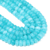Yochus 75pcs Amazonite Rondelle Beads for Bracelet Making