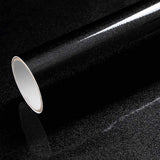 LACHEERY Glossy Black Contact Paper for Cabinets Shiny Peel and Stick Wallpaper Black Kitchen Cabinet Contact Paper Peel and Sti