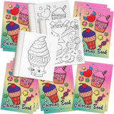 ArtCreativity 12 pcs 5 x 7 Mini Ice Cream Coloring Books for Kids - Summer Dessert-Themed Bulk Activity Set - Party Favors, Tr
