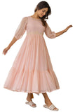 Gosriki Women'S Rayon Viscose Embroidered Anarkali Kurta (Talipara Peach-Gs_Xl_Peach_X-Large),Peach,,B0DS18H48H