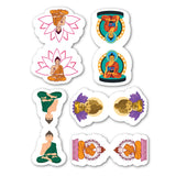 woopme Sree Buddha Magnetic Bookmark for Book Lovers Readers Students Gift Magnetic Page Clips Folding Set of 5