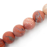 Matte Gemstone Beads for Jewelry Making, Sold per Bag 5 Strands Inside (Matte red Jasper, 8mm)