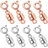 OHINGLT Strong Magnetic Necklace Clasps and Closures,Rose Gold and Silver Plated Jewelry Clasps Converters for Bracelet Necklace