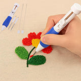 Sd Decor Embroidery Kit For Beginners Complete Punch Needle Set For Embroidery With 3 Needle Sizes, Ergonomic Pen, Adjustable 