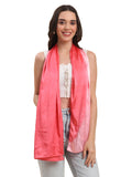 La Vastraa Satin Silk Scarf For Women |Pink Scarf Stole