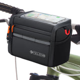 CABALAY Insulated Bike Handlebar Bag, 4L Capacity Storage Pouch with 7.5 Bike Phone Bag Holder Sensitive Touch Screen Frame Tube